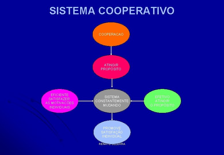 SISTEMA COOPERATIVO COOPERACAO ATINGIR PROPÓSITO EFICIENTE SATISFAZER AS MOTIVACÕES INDIVIDUAIS SISTEMA CONSTANTEMENTE MUDANDO PROMOVE