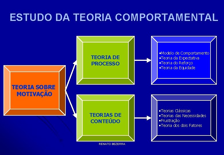 ESTUDO DA TEORIA COMPORTAMENTAL TEORIA DE PROCESSO • Modelo de Comportamento • Teoria da