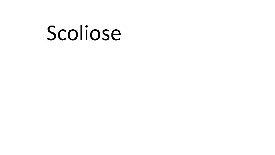 Scoliose 