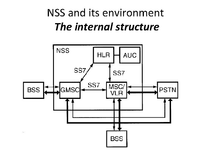 NSS and its environment The internal structure 