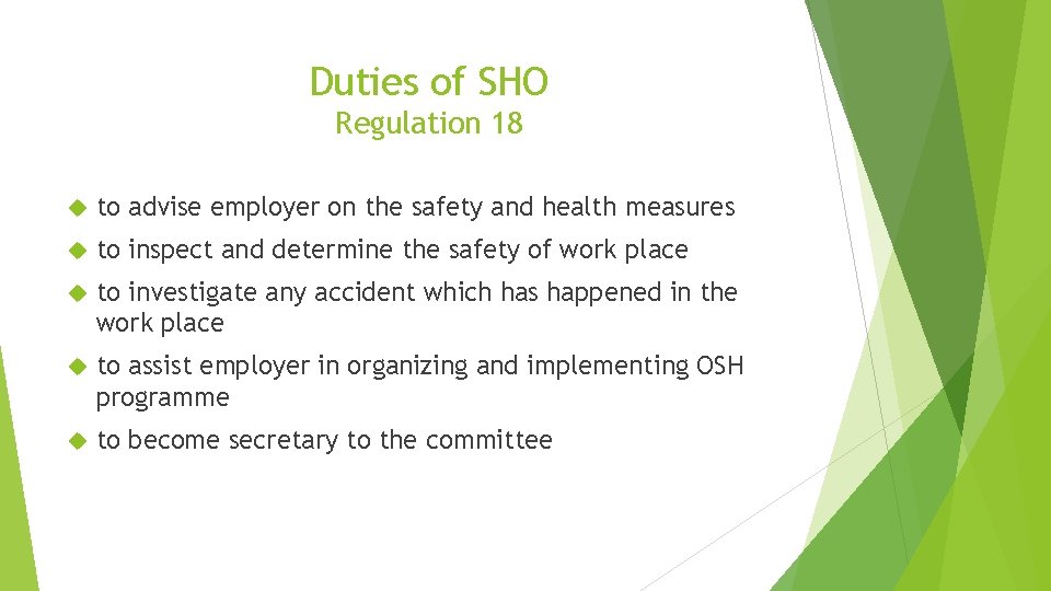 OCCUPATIONAL SAFETY AND HEALTH OSHA ACT 1994 By