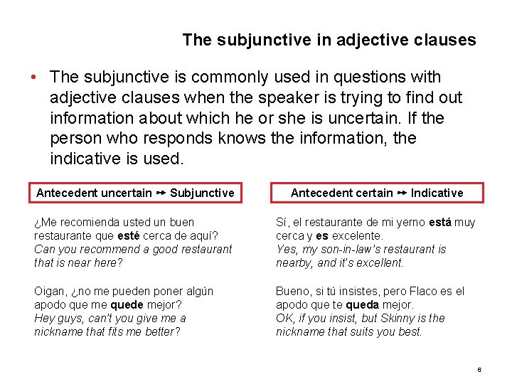 4. 1 The subjunctive in adjective clauses • The subjunctive is commonly used in