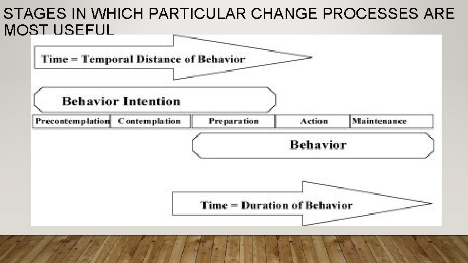 STAGES IN WHICH PARTICULAR CHANGE PROCESSES ARE MOST USEFUL 