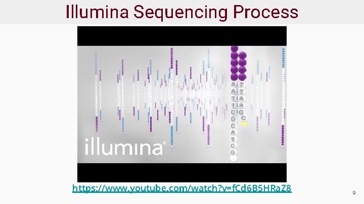 Illumina Sequencing Process https: //www. youtube. com/watch? v=f. Cd 6 B 5 HRa. Z