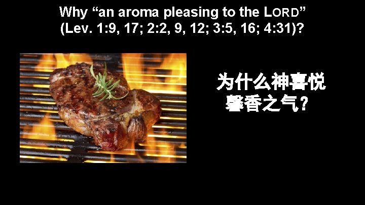 Why “an aroma pleasing to the LORD” (Lev. 1: 9, 17; 2: 2, 9,