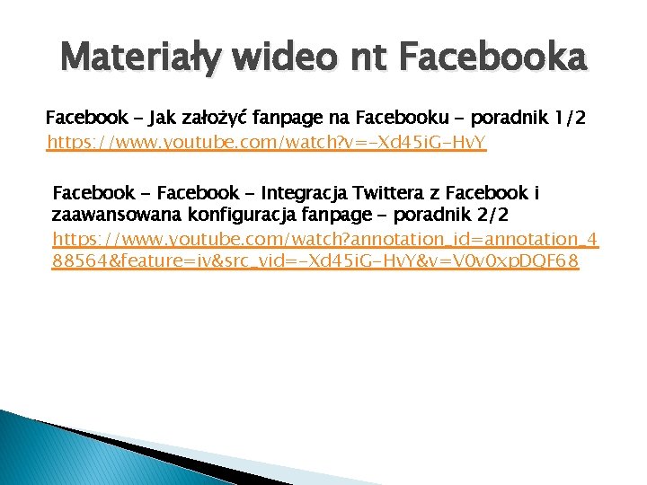 Materiały wideo nt Facebooka Facebook - Jak założyć fanpage na Facebooku - poradnik 1/2