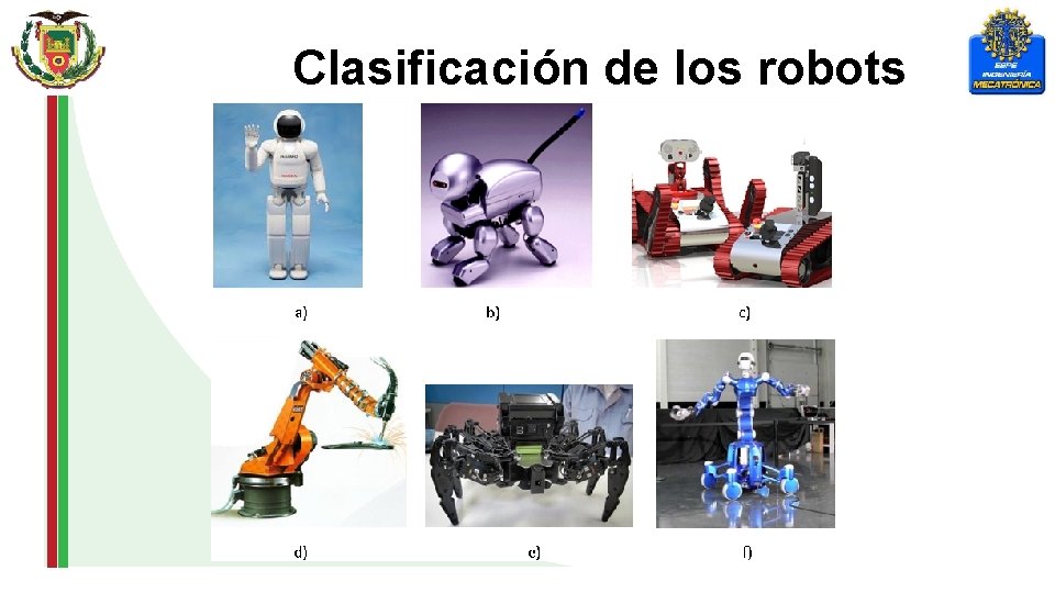 Clasificación de los robots 