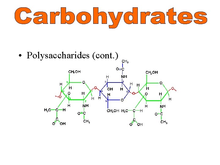  • Polysaccharides (cont. ) 