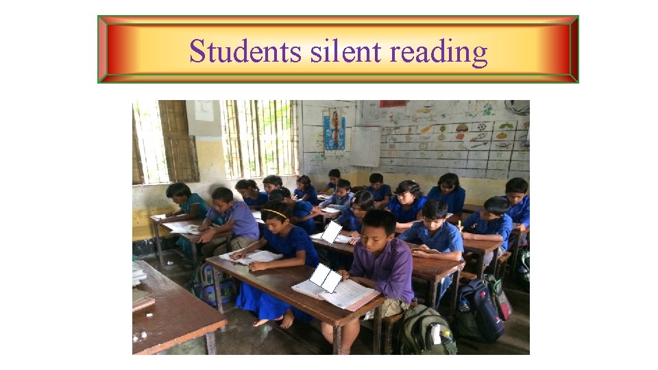 Students silent reading 