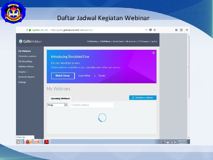 Daftar Jadwal Kegiatan Webinar 