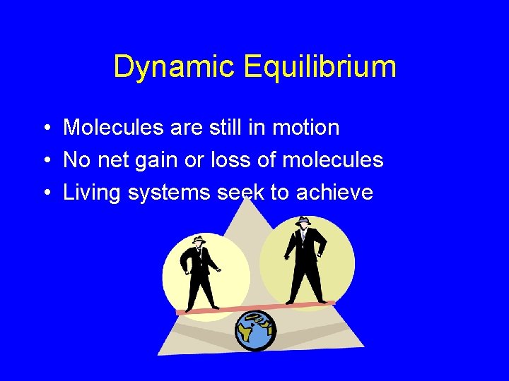 Dynamic Equilibrium • Molecules are still in motion • No net gain or loss