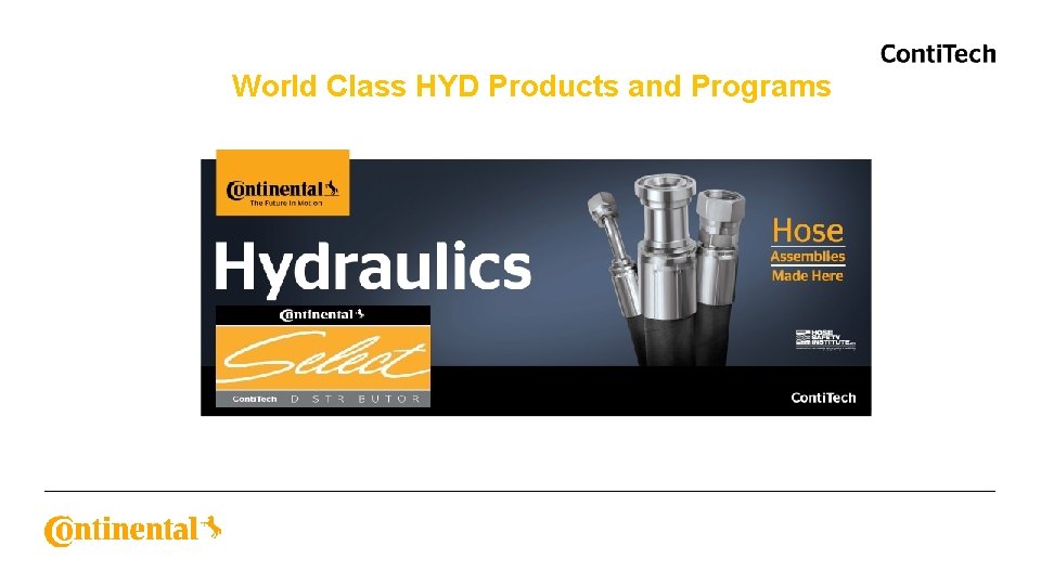 World Class HYD Products and Programs Space for Sender Information Classification and Control of