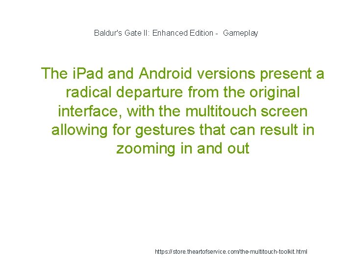 Baldur's Gate II: Enhanced Edition - Gameplay 1 The i. Pad and Android versions