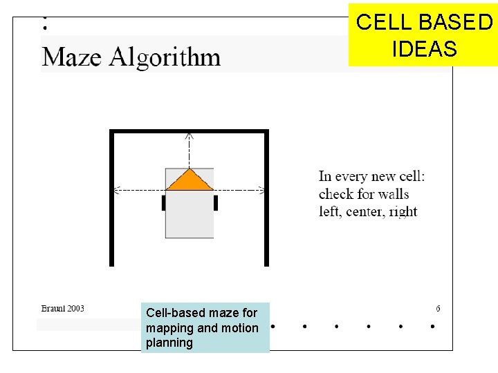 CELL BASED IDEAS Cell-based maze for mapping and motion planning 