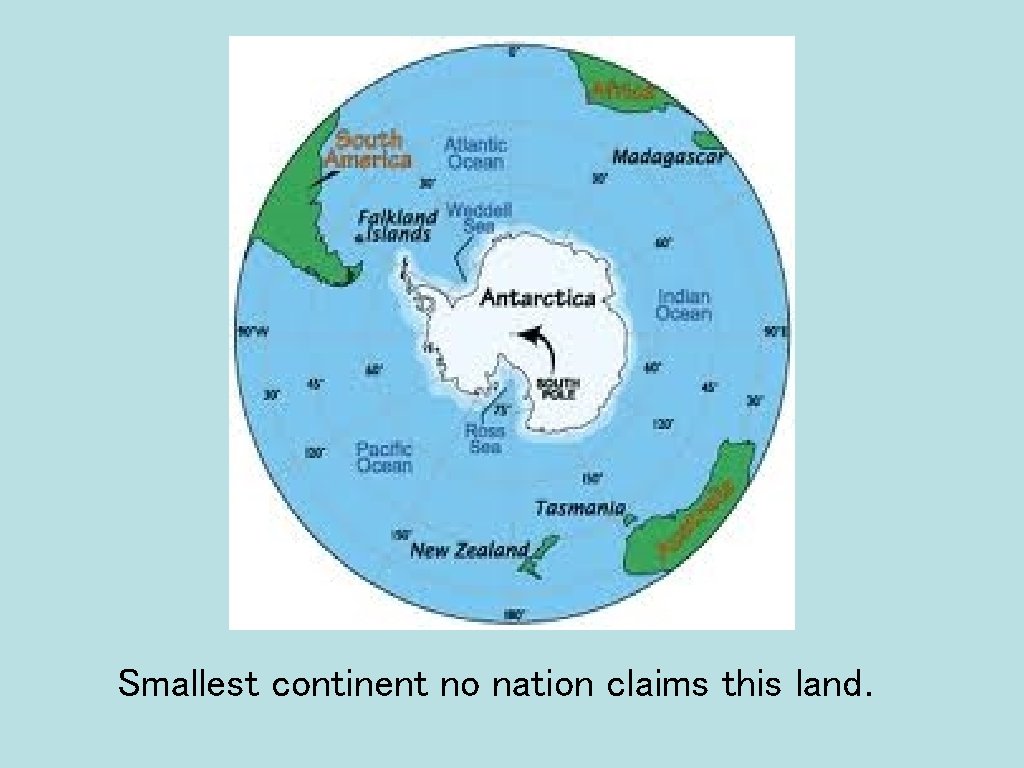 Smallest continent no nation claims this land. 