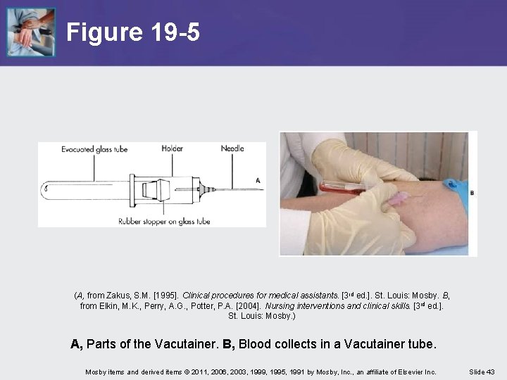 Figure 19 -5 (A, from Zakus, S. M. [1995]. Clinical procedures for medical assistants.