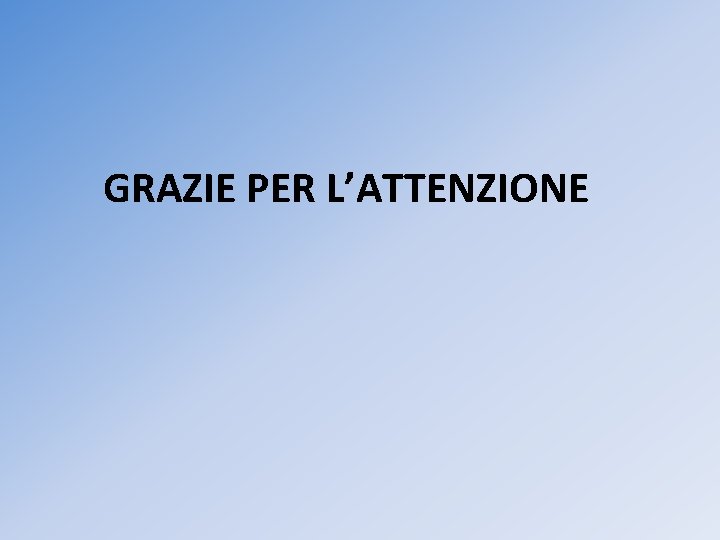 GRAZIE PER L’ATTENZIONE 