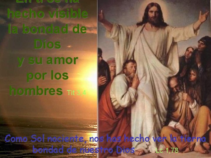 En ti se ha hecho visible la bondad de Dios y su amor por