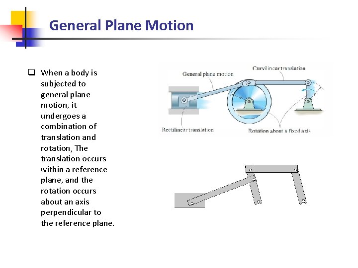 General Plane Motion q When a body is subjected to general plane motion, it