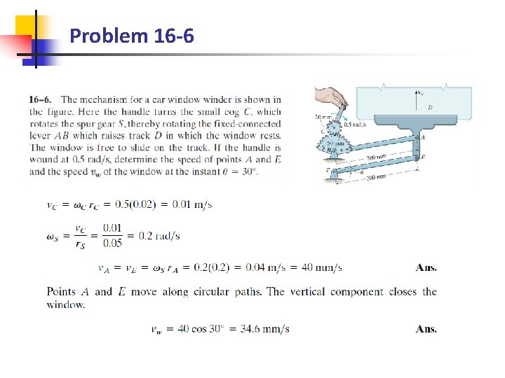 Problem 16 -6 