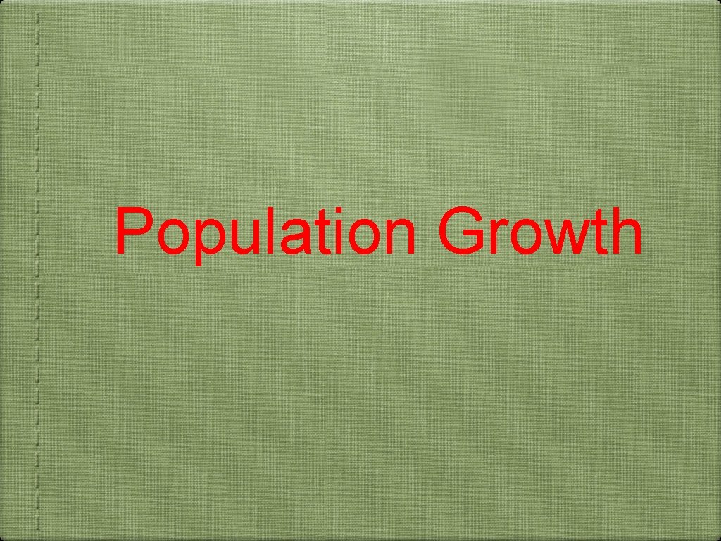 Population Growth 