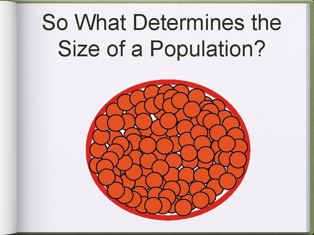So What Determines the Size of a Population? 