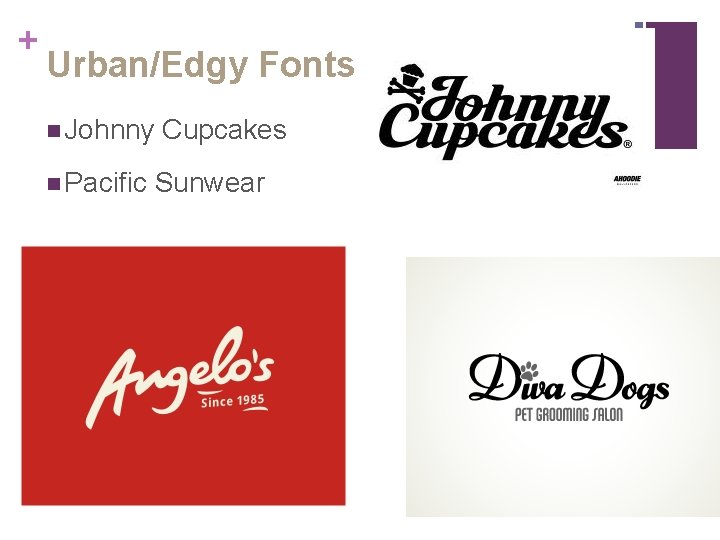 + Urban/Edgy Fonts n Johnny n Pacific Cupcakes Sunwear 