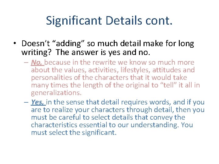 English III H Showing vs Telling Burroways Writing