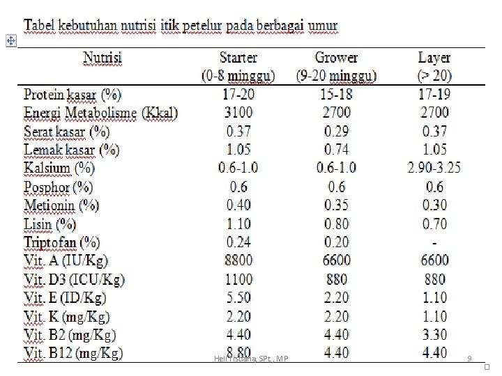 Heli Tistiana, SPt. , MP 9 