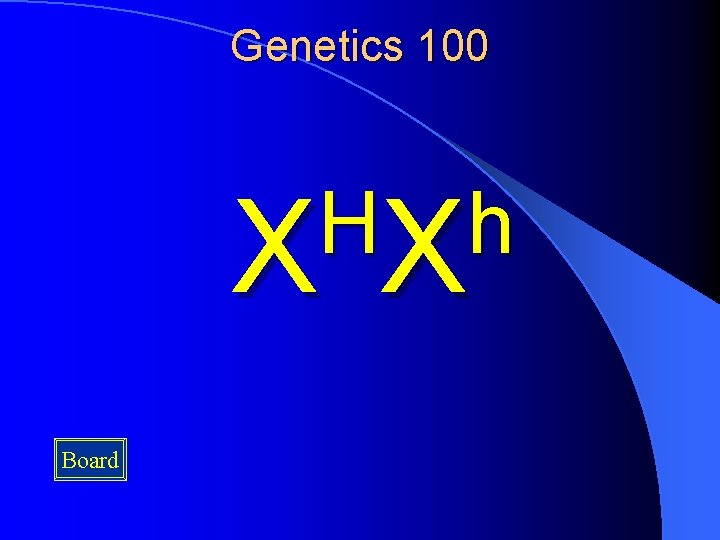 Genetics 100 H h X X Board 