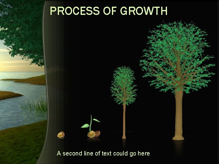 PROCESS OF GROWTH A second line of text could go here 