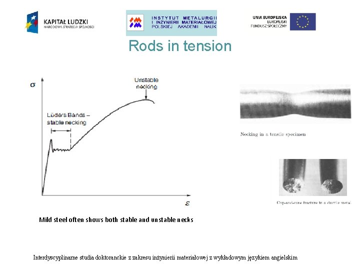 Rods in tension Mild steel often shows both stable and unstable necks Interdyscyplinarne studia