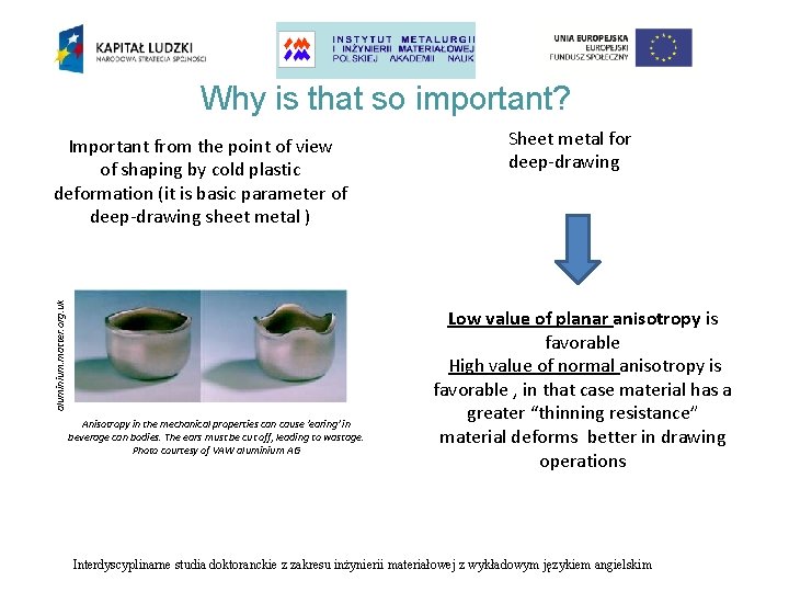 Why is that so important? aluminium. matter. org. uk Important from the point of
