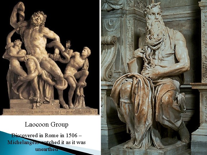 Laocoon Group Discovered in Rome in 1506 – Michelangelo watched it as it was