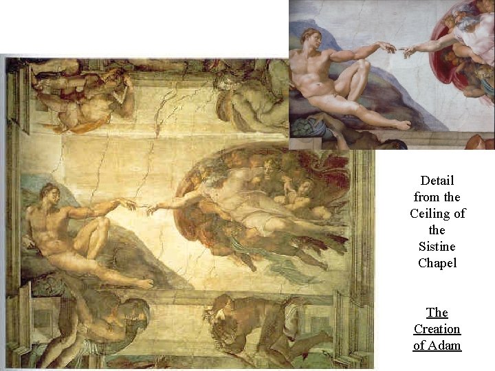 Detail from the Ceiling of the Sistine Chapel The Creation of Adam 