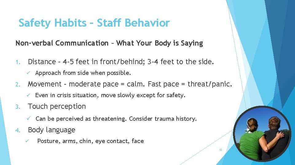 Safety Habits – Staff Behavior Non-verbal Communication – What Your Body is Saying 1.