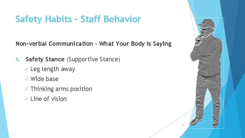 Safety Habits – Staff Behavior Non-verbal Communication – What Your Body is Saying 5.