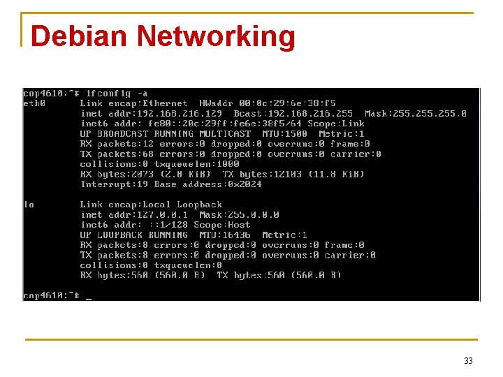 Debian Networking 33 