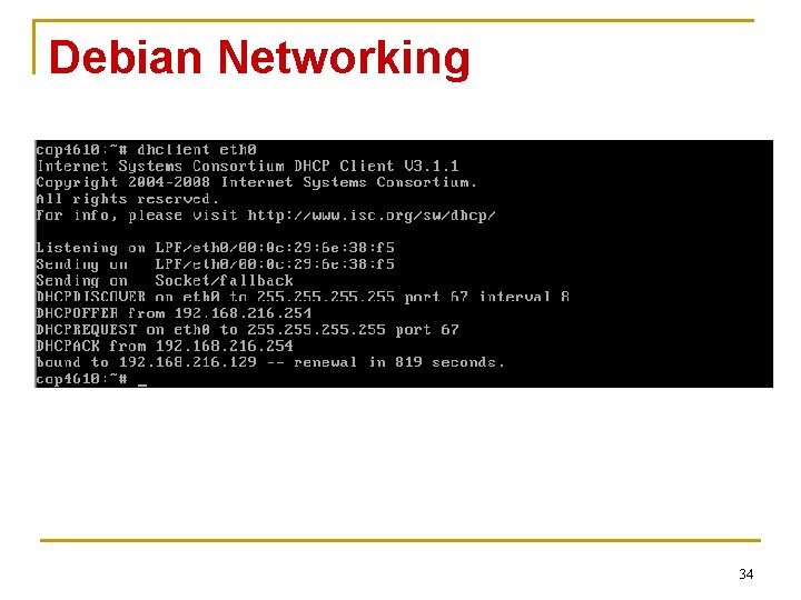 Debian Networking 34 