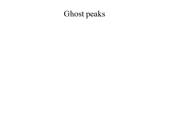 Ghost peaks 