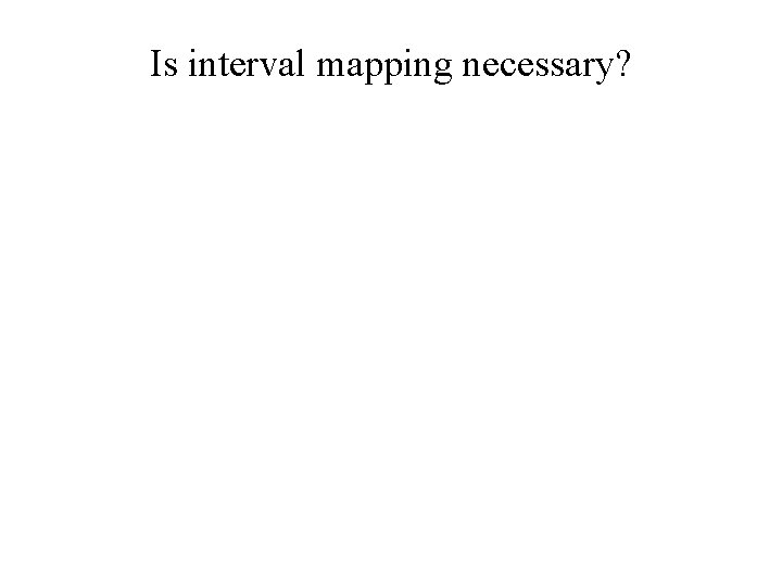 Is interval mapping necessary? 