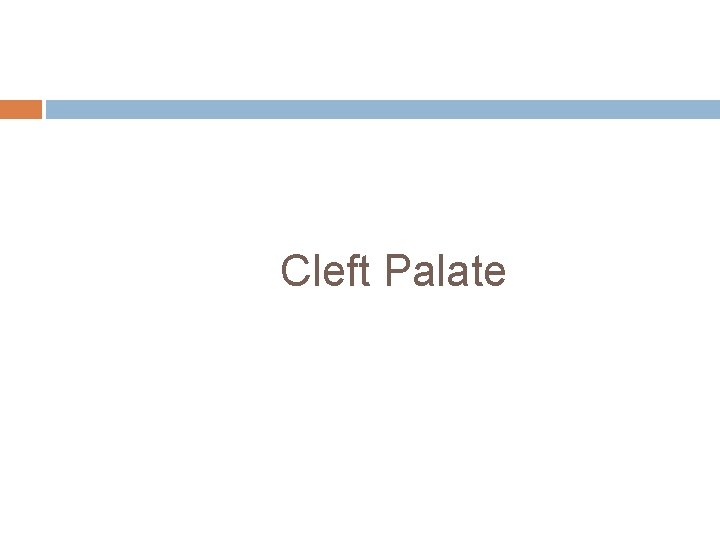 Cleft Palate 