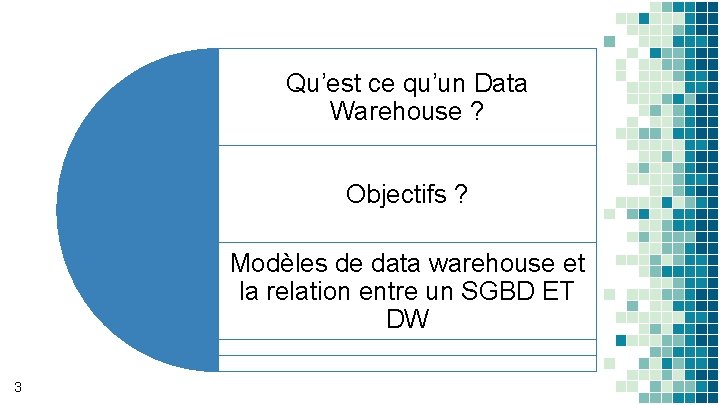 Qu’est ce qu’un Data Warehouse ? Objectifs ? Modèles de data warehouse et la