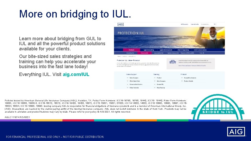 More on bridging to IUL. Learn more about bridging from GUL to IUL and