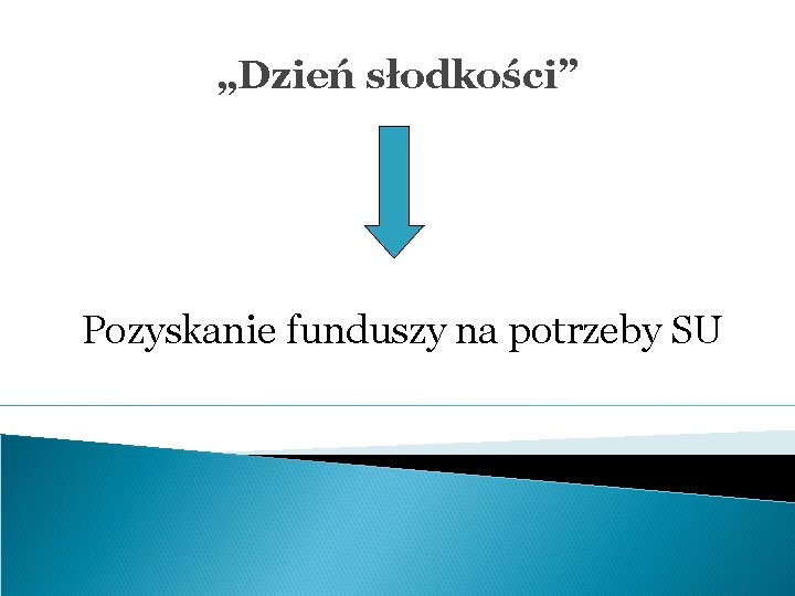 „Dzień słodkości” Pozyskanie funduszy na potrzeby SU 