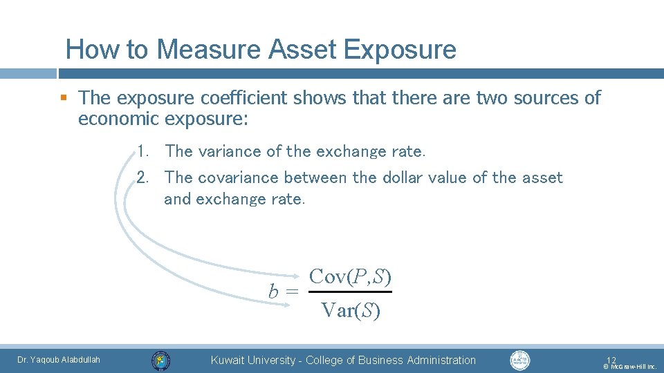 How to Measure Asset Exposure § The exposure coefficient shows that there are two