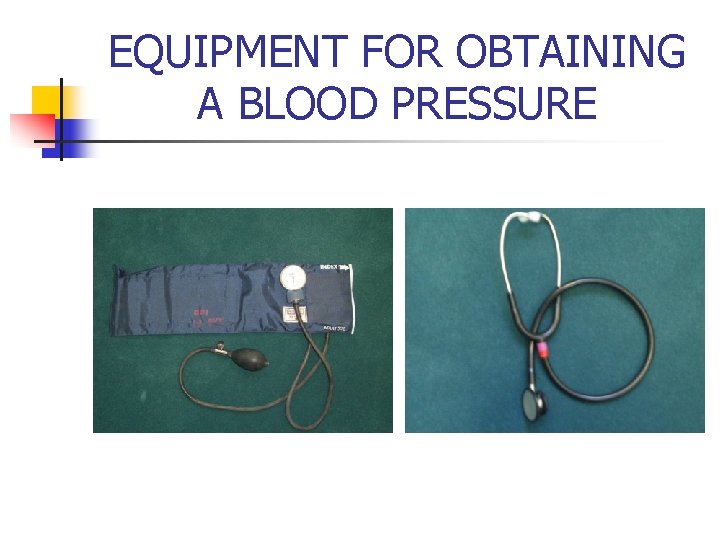 EQUIPMENT FOR OBTAINING A BLOOD PRESSURE 