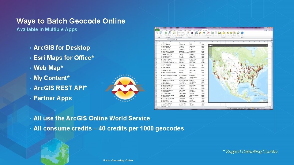 Ways to Batch Geocode Online Available in Multiple Apps • Arc. GIS for Desktop