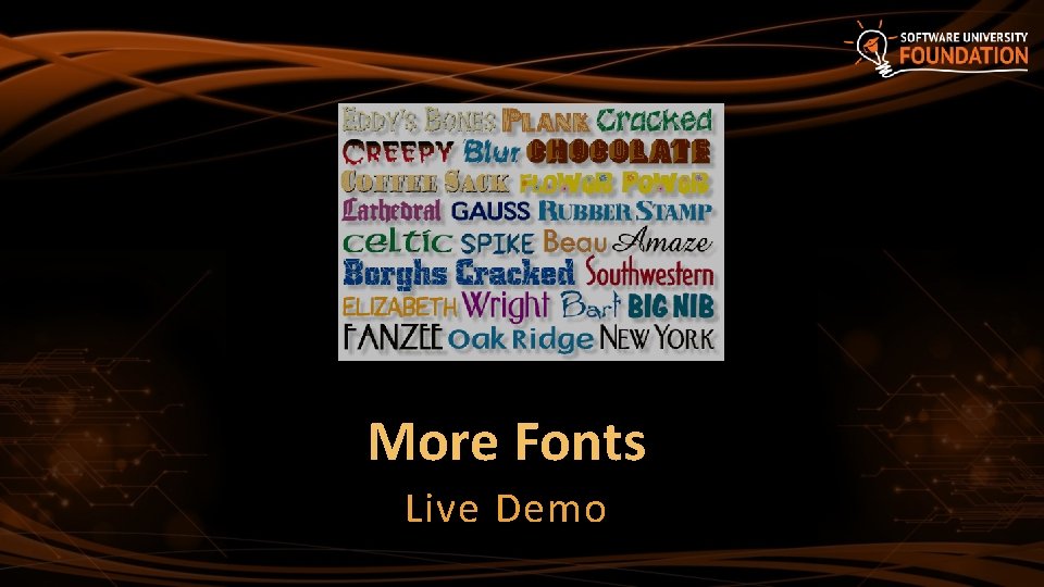 More Fonts Live Demo 