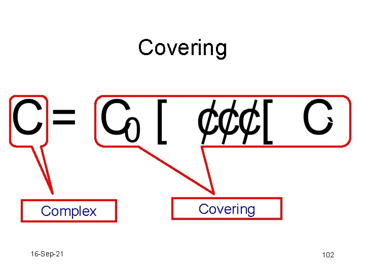 Covering Complex 16 -Sep-21 Covering 102 